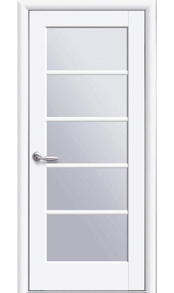 Двери Муза белый мат премиум стекло Сатин