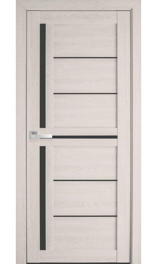 Двери Диана дуб молочный стекло черное